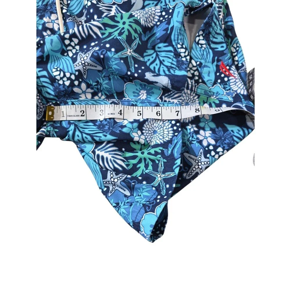 Nautica Mens XXL Board Shorts Swim Trunks Tropical Floral Fish Mesh Lined EUC